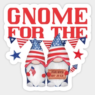 GNOME FOR THE 4TH OF JULY CELEBRATIONS Independence Day Design Sticker